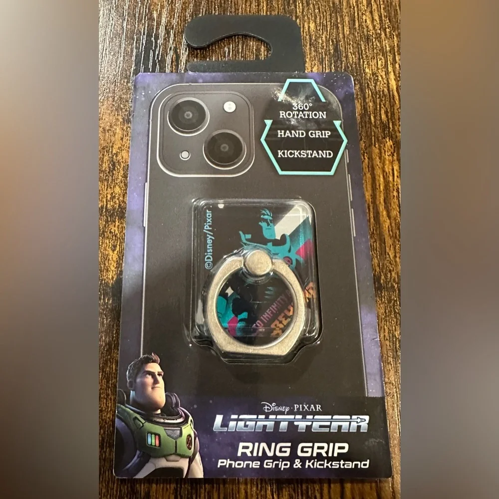 Disney Pixar Buzz Lightyear Ring Grip/Hand Grip Kickstand NWT